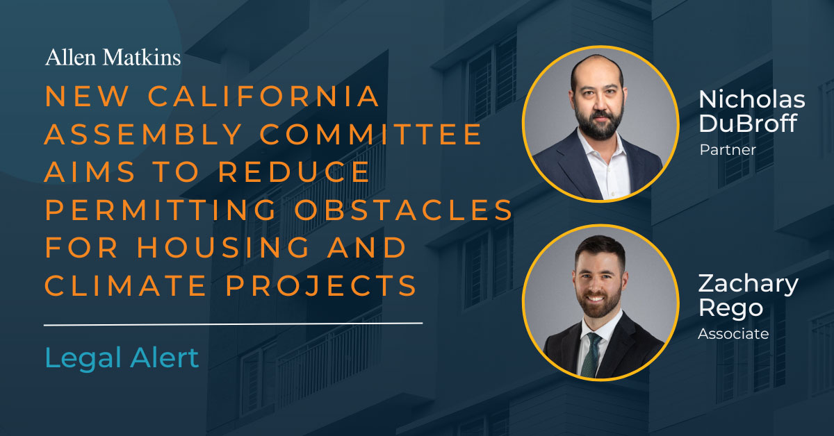 New California Assembly Committee Aims to Reduce Permitting Obstacles ...